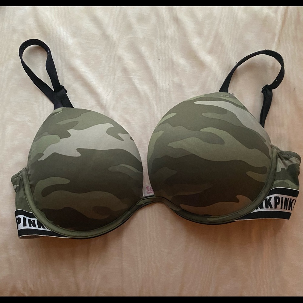 PINK Camo Push-up Bra